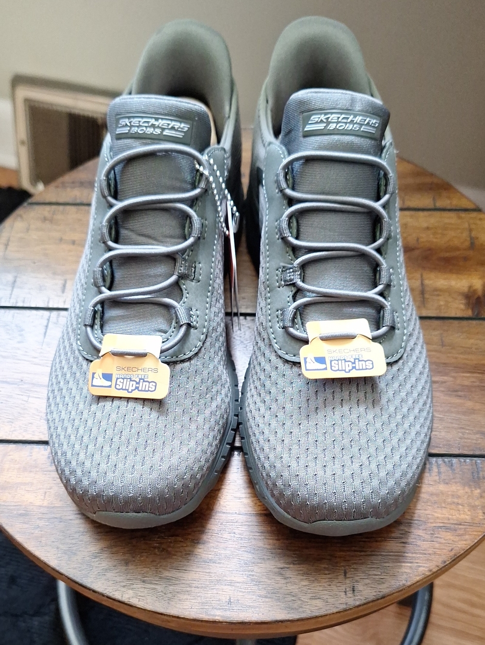 Women's Sketchers Hand Free Slip-ins BOB SPORT. Olive-size 8